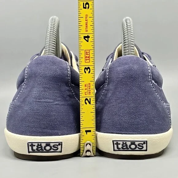 Taos Moc Star 2 Indigo Distressed Canvas Lace Up Shoes Women's Size 8 - Picture 5 of 12